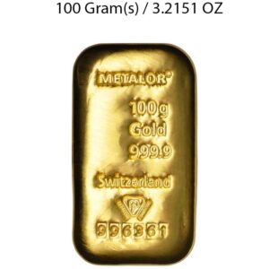 Metalor 100g Gold Bar Cast - Image 1