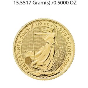 2025 Gold Britannia Coin 1/2oz - Image 2