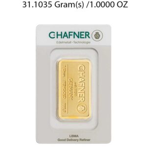 C. Hafner 1Oz Gold Bar - Image 1