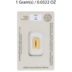 1g Gold Bar C. Hafner Minted - Image 2