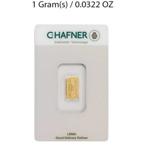 1g Gold Bar C. Hafner Minted - Image 1