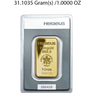 Heraeus 1Oz Gold Bar - Image 1