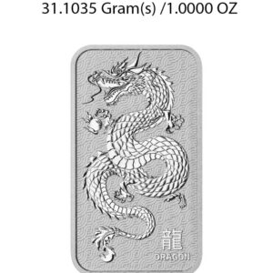 Perth Mint 1oz Lunar Dragon Silver Bar - Image 1