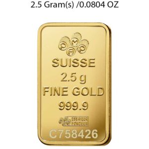 2.5g Gold Bar PAMP Lady Fortuna Minted - Image 3