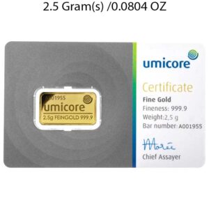 Umicore 2.5g Gold Bar - Image 1