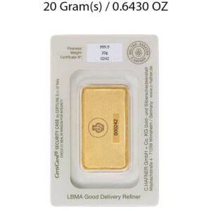 C. Hafner 20g Gold Bar Minted - Image 2