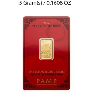 5g Gold Bar 2026 Year of the Horse PAMP - Image 1